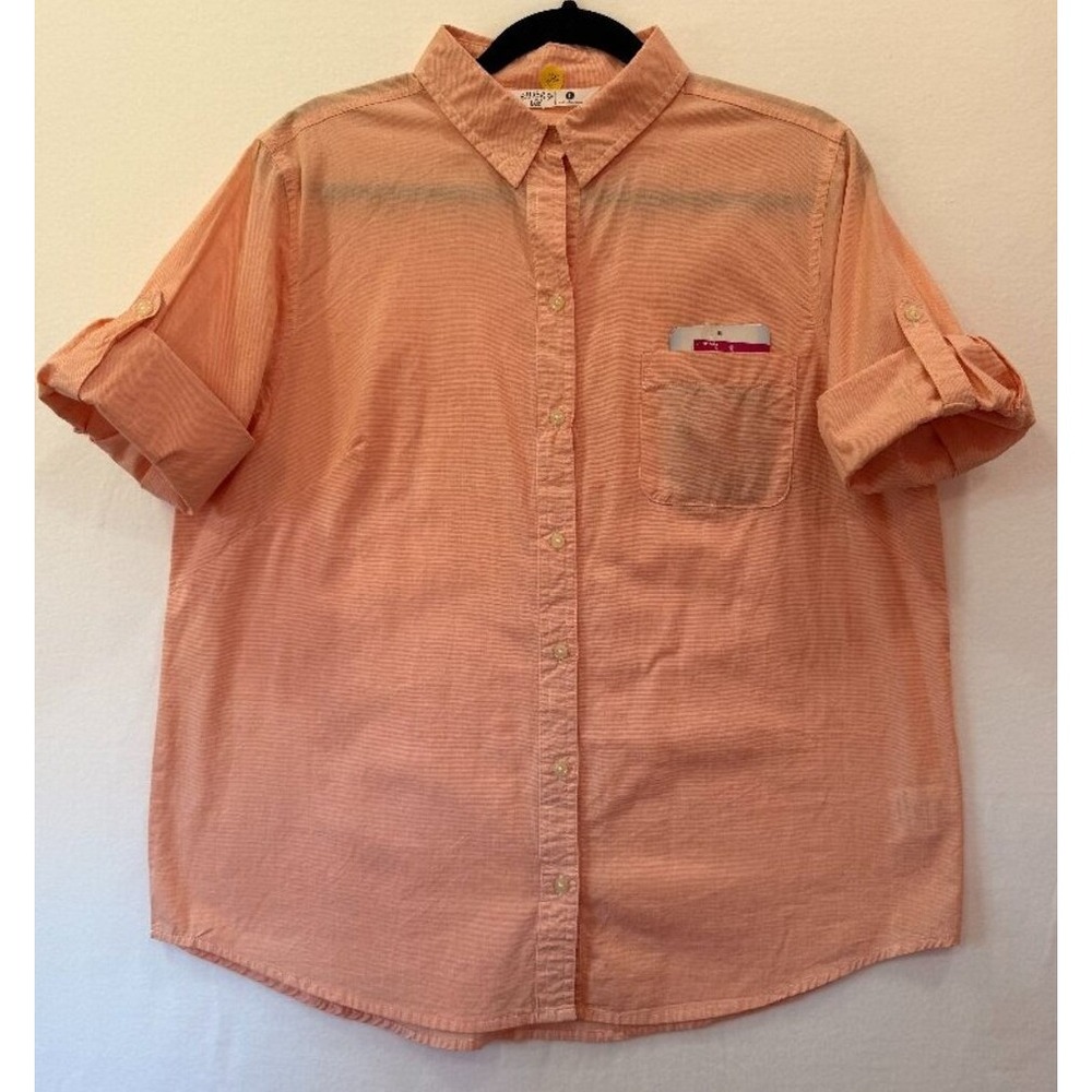 Riders by Lee Peach Button Front Blouse NWT Size Large